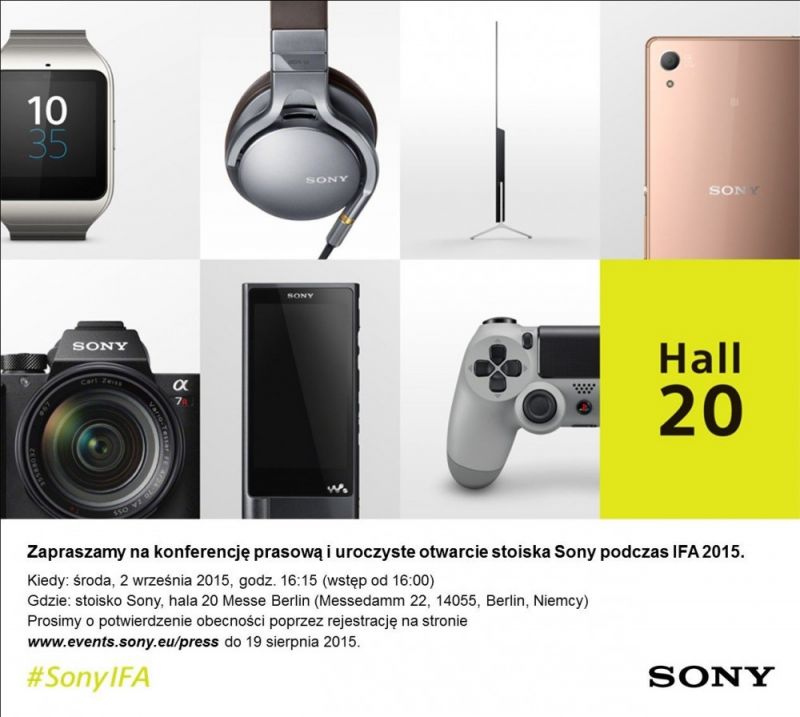 Sony zaprasza na IFA 2015