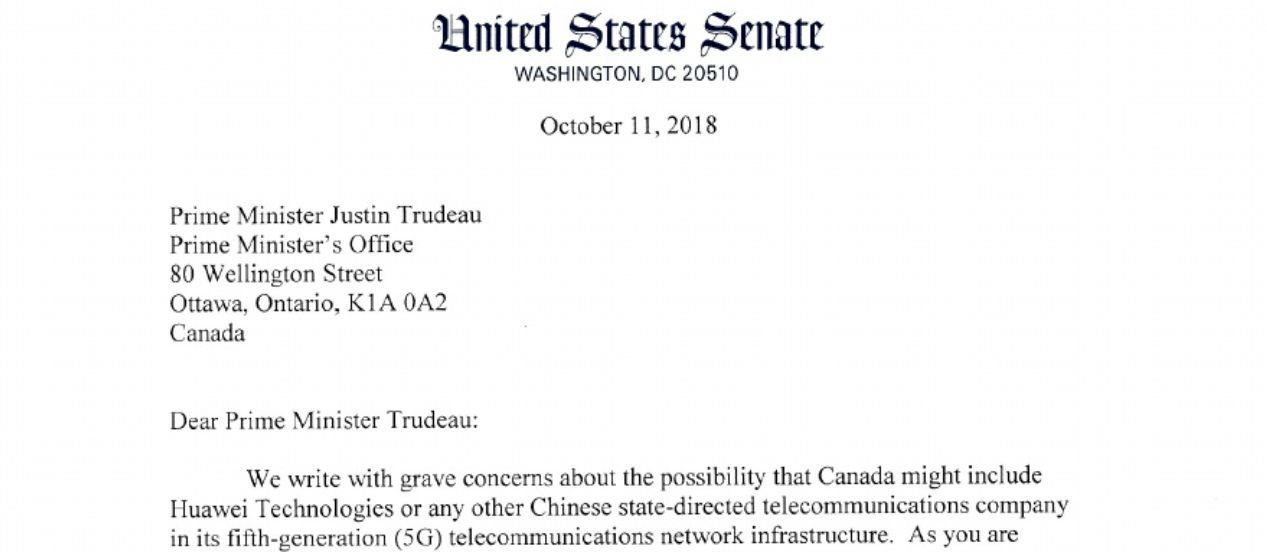 Senatorowie US proszę Kanadę o zerwanie relacji z Huawei ws. 5G