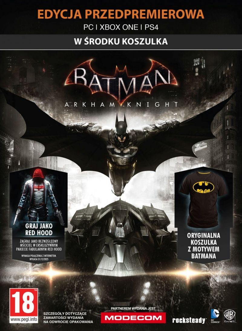 MODECOM partnerem ekskluzywnego, przedpremierowego wydania gry Batman: Arkham  Knight