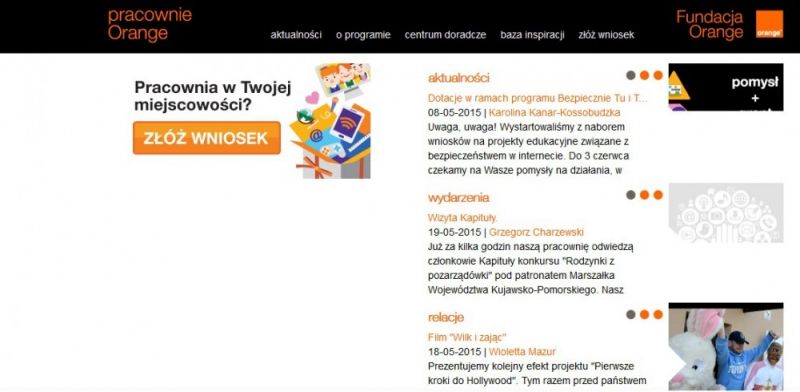 Fundacja Orange zakłada darmowe multimedialne świetlice - Pracownie Orange