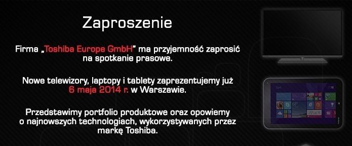Majowe spotkanie prasowe z firmą TOSHIBA