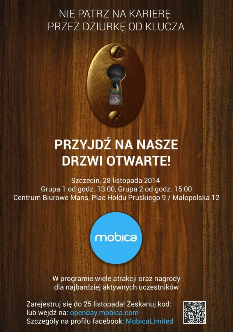 Nie patrz na karierę przez dziurkę od klucza! Mobica zaprasza w Szczecinie na Drzwi Otwarte