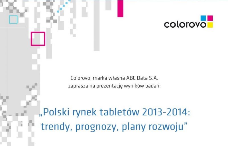 Colorovo - pierwsze badanie rynku tabletów w Polsce - konferencja prasowa: 4 marca 2014