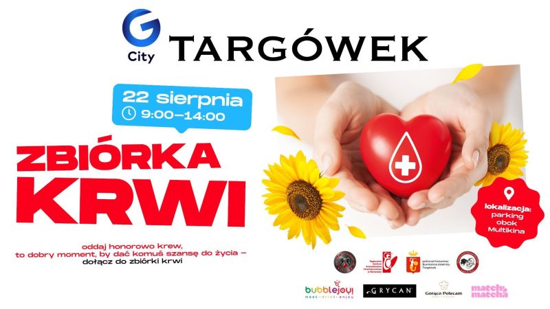 Podziel się tym, co najcenniejsze. G City Targówek po raz kolejny zaprasza na akcję honorowego krwiodawstwa