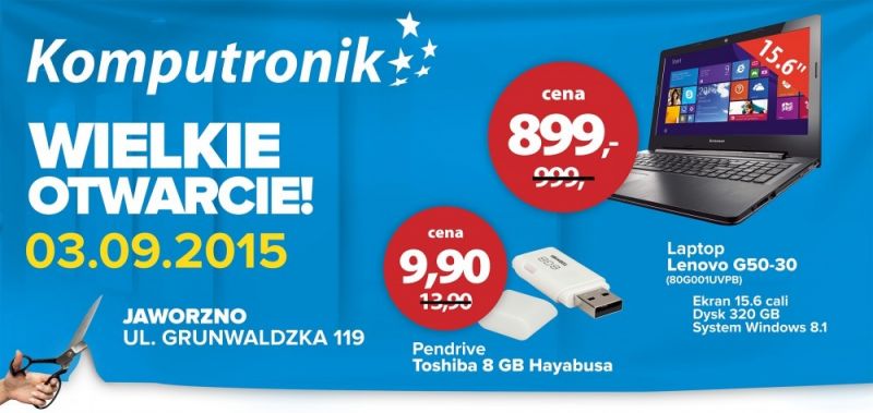 Zmiany w salonie Komputronik w Jaworznie