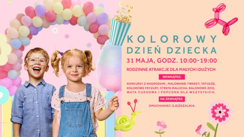 Kolorowy Dzień Dziecka w CH Plejada – wielka strefa radości już 31 maja
