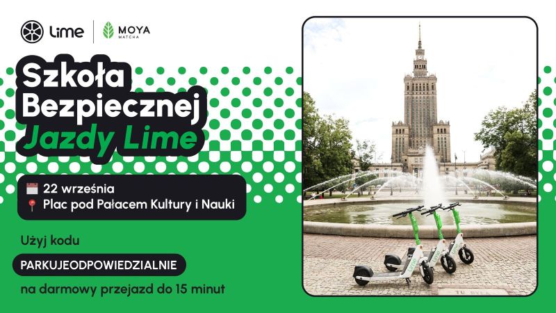 Szkoła bezpiecznej jazdy Lime w Dniu bez Samochodu