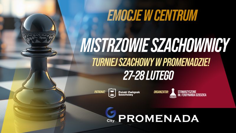 Szachowy weekend w G City Promenada. Warszawa zagra o tytuł Mistrza Szachownicy