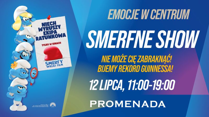 Smerfny dzień pełen magii i zabawy w Promenadzie!