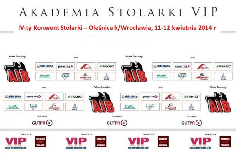 IV-ty Konwent Stolarki w Oleśnicy k/ Wrocławia już 11-12 kwietnia 2014 roku