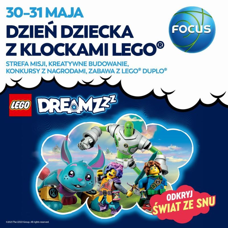 Dzień Dziecka z LEGO® DREAMZzz w CH Focus – wejdź do świata snów i wyobraźni!