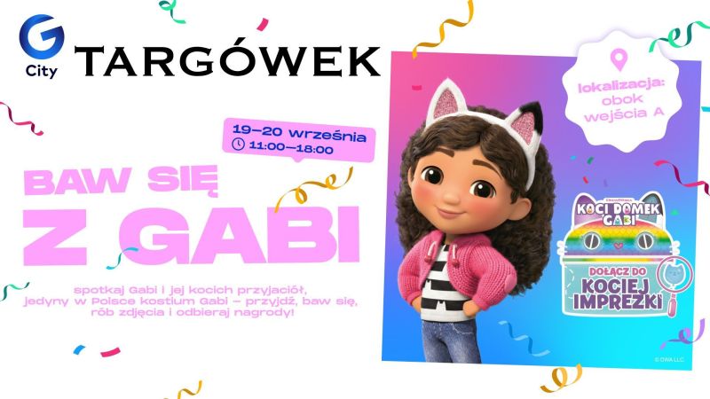 „Koci Domek Gabi” – dwa dni bajkowej zabawy dla najmłodszych w G City Targówek