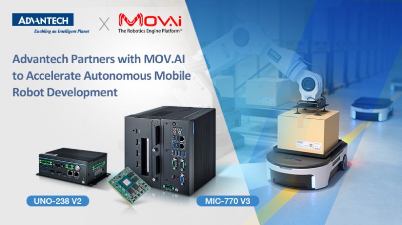 Autonomiczne roboty mobilne: Szybkie i efektywne wdrożenie dzięki partnerstwu Advantech z MOV.AI