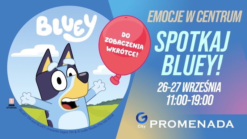Rodzinny weekend z Bluey w G City Promenada