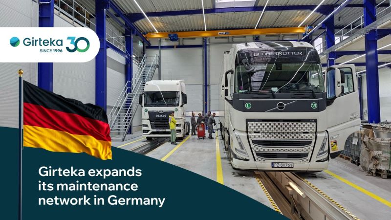 Girteka rozbudowuje sieć serwisową w Niemczech dla wsparcia operacji transportowych w Europie
