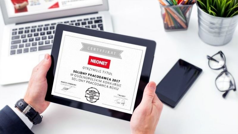 NEONET otrzymał tytuł Solidnego Pracodawcy Roku 2017