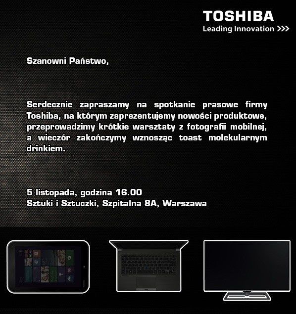 5.listopada event Toshiby w Warszawie