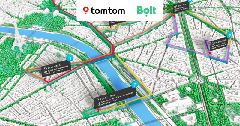 Bolt wybiera TomTom Traffic do wsparcia usługi przewozów i dostaw jedzenia na całym świecie