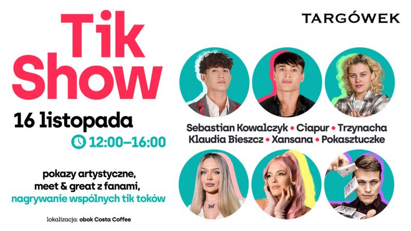 TikShow w centrum handlowym Targówek – święto TikToka już 16 listopada!