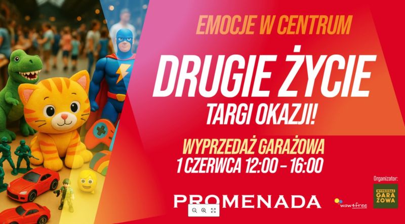 Sąsiedzka wyprzedaż garażowa w Promenadzie – wpadnij do centrum na Dzień Dziecka!