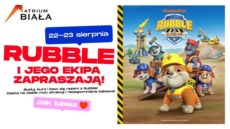 Budowlane przygody z Rubble’em i Targi Książek w CH Biała – dwa dni pełne atrakcji