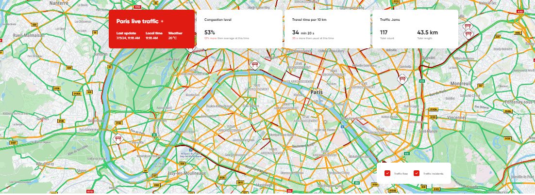 TomTom uruchamia specjalną edycję TomTom Traffic Index - Paryż